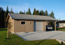 Практичные проекты хозблока с баней и гаражом!