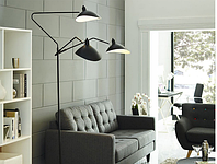 Современные торшеры в интерьере гостиной