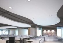 Натяжной потолок в офисе
