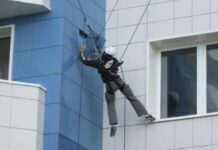 Варианты подъема керамогранита методом промышленного альпинизма