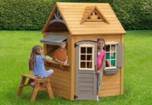 Детские домики для дачи из дерева: варианты конструкций