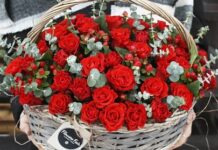 Преимущества роз в корзинке с доставкой на дом