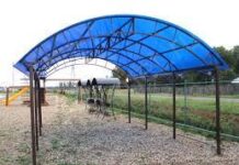 Виды навесов из поликарбоната