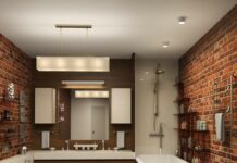 Натяжной потолок в ванной комнате: особенности, плюсы