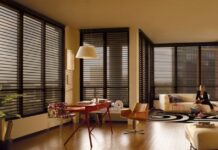 Деревянные жалюзи в современном интерьере