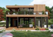 Фахверковые дома с панорамными окнами