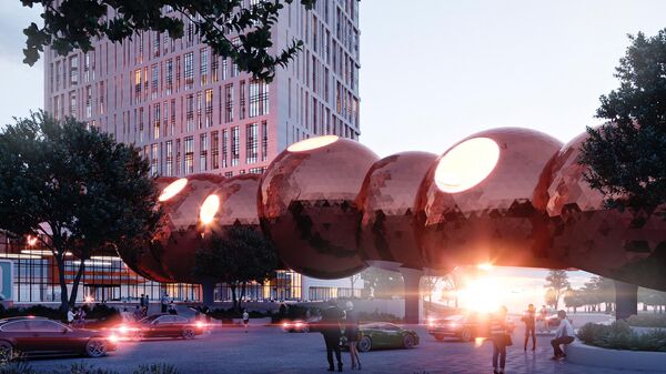 Мост из цепочки зеркальных сфер построят в "Москва-Сити"