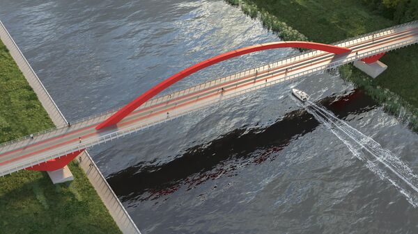 Власти Москвы показали, каким будет мост в Мневниковской пойме